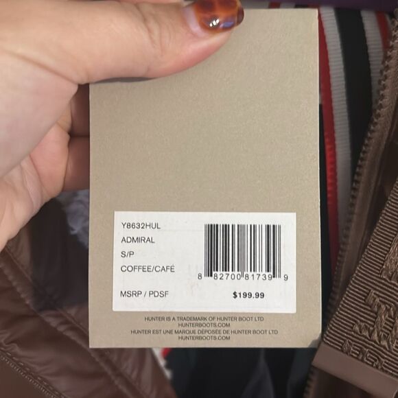 NWT-HUNTER- admiral coffee puffer jacket- coffee/ brown color-Women's size Small - Picture 10 of 16